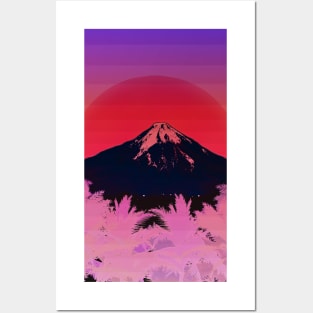 Kilimanjaro hill sunset Posters and Art